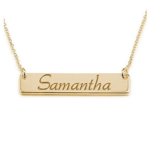 Personalised Script Bar Necklace