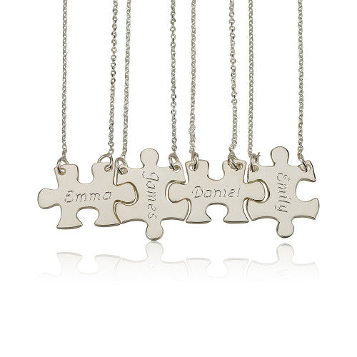 Friendship Puzzle Personalised Necklaces-4 Names