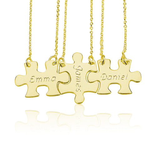 Friendship Puzzle Personalised Necklaces-3 Names