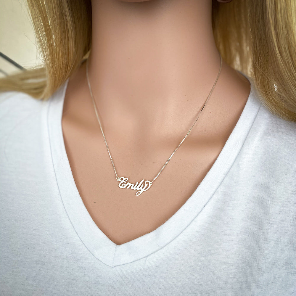 'Small' Carrie Style Personalised Name Necklace