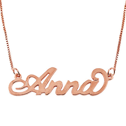 9K Solid Gold Personalised Carrie Style Name Necklace