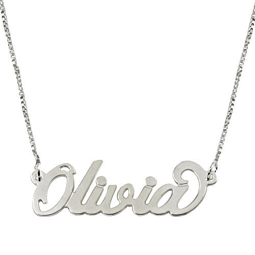 Double Thickness Personalised Carrie Style Name Necklace