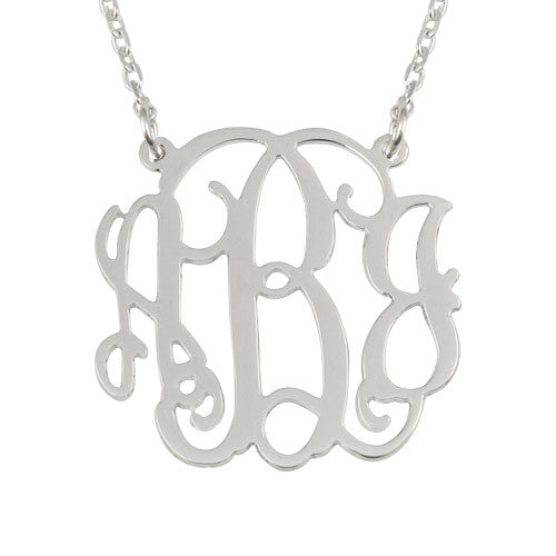 Personalised Monogram Necklace Sides Attached