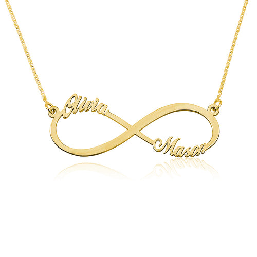 Infinity Two Names Personalised Necklace