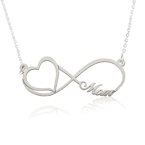 Infinity Heart Personalised Name Necklace