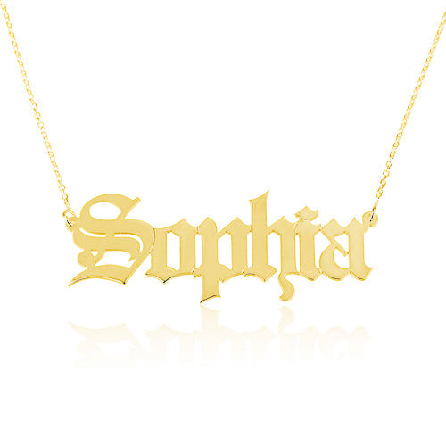 Old English Personalised Name Necklace