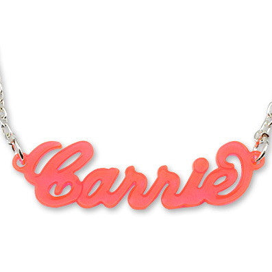 Personalised Acrylic Carrie Style Name Necklace