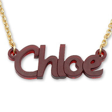 Personalised Script Name Necklace with 18K Gold Plated Chain