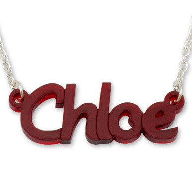 Personalised Acrylic Script Name Necklace