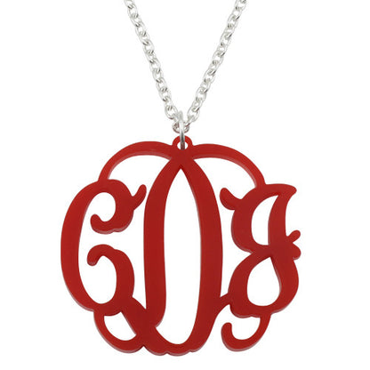 Personalised Acrylic Initial Monogram Necklace