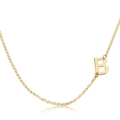 Sideways Initial Personalised Necklace