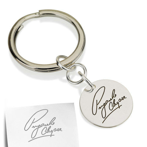 Personalised Signature/ Handwriting Disc Keyring