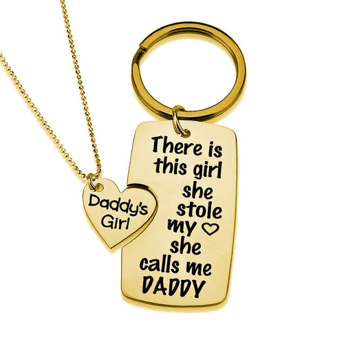 Daddy's Little Girl Key Chain & Necklace