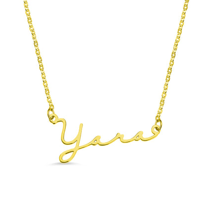 Personalised Minimalist Script Name Necklace