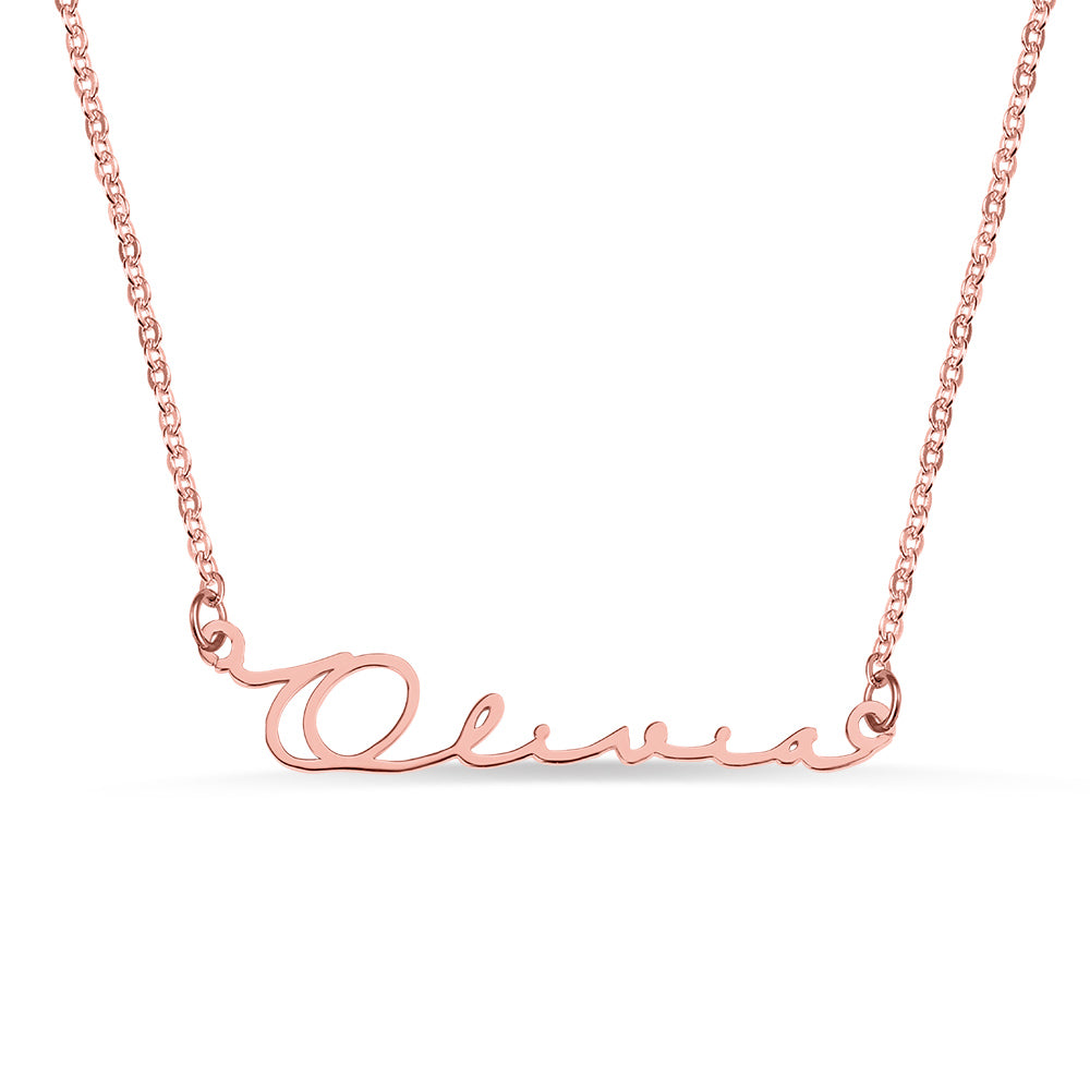 Personalised Minimalist Script Name Necklace