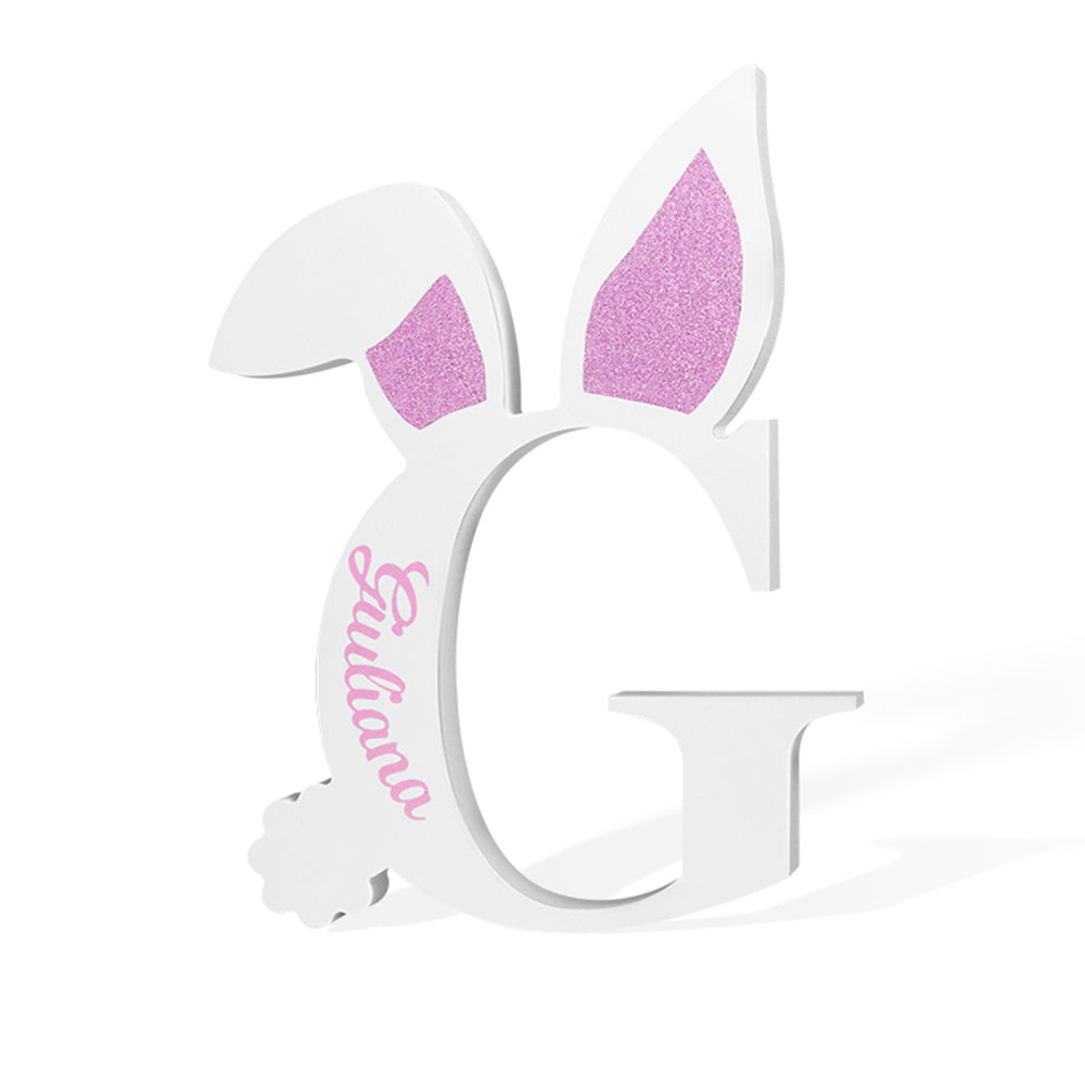 Personalised Floral Easter Bunny Letter