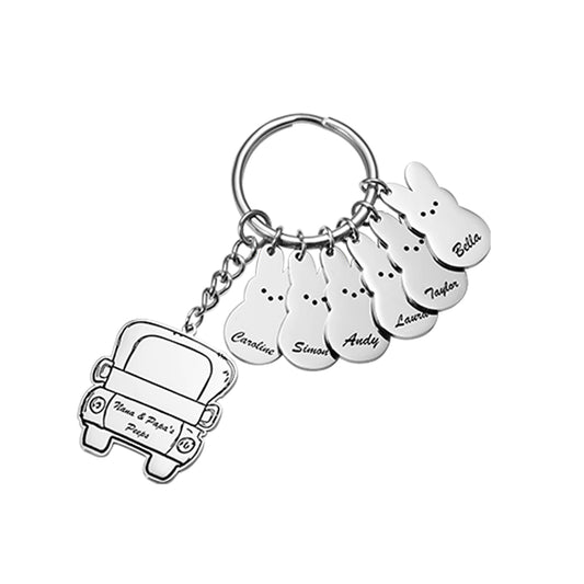 Personalised Easter Bunny Keyring