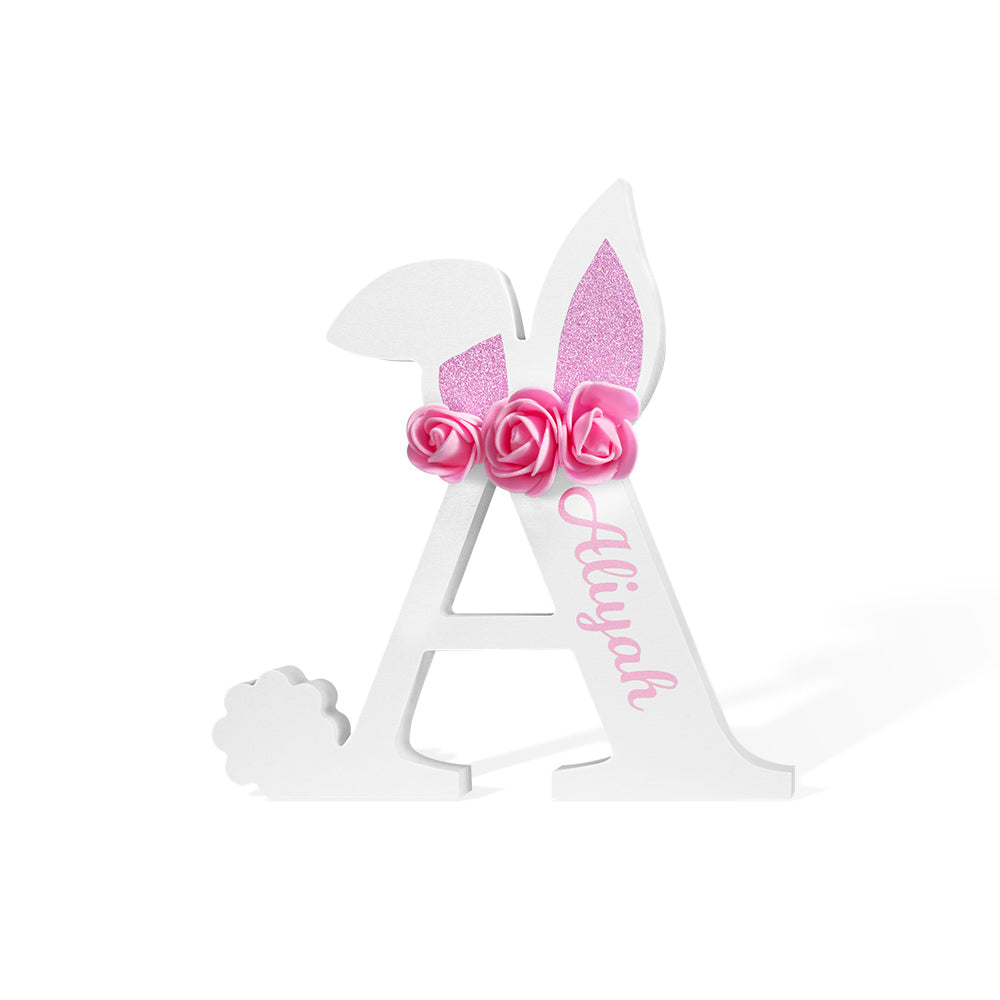 Personalised Floral Easter Bunny Letter