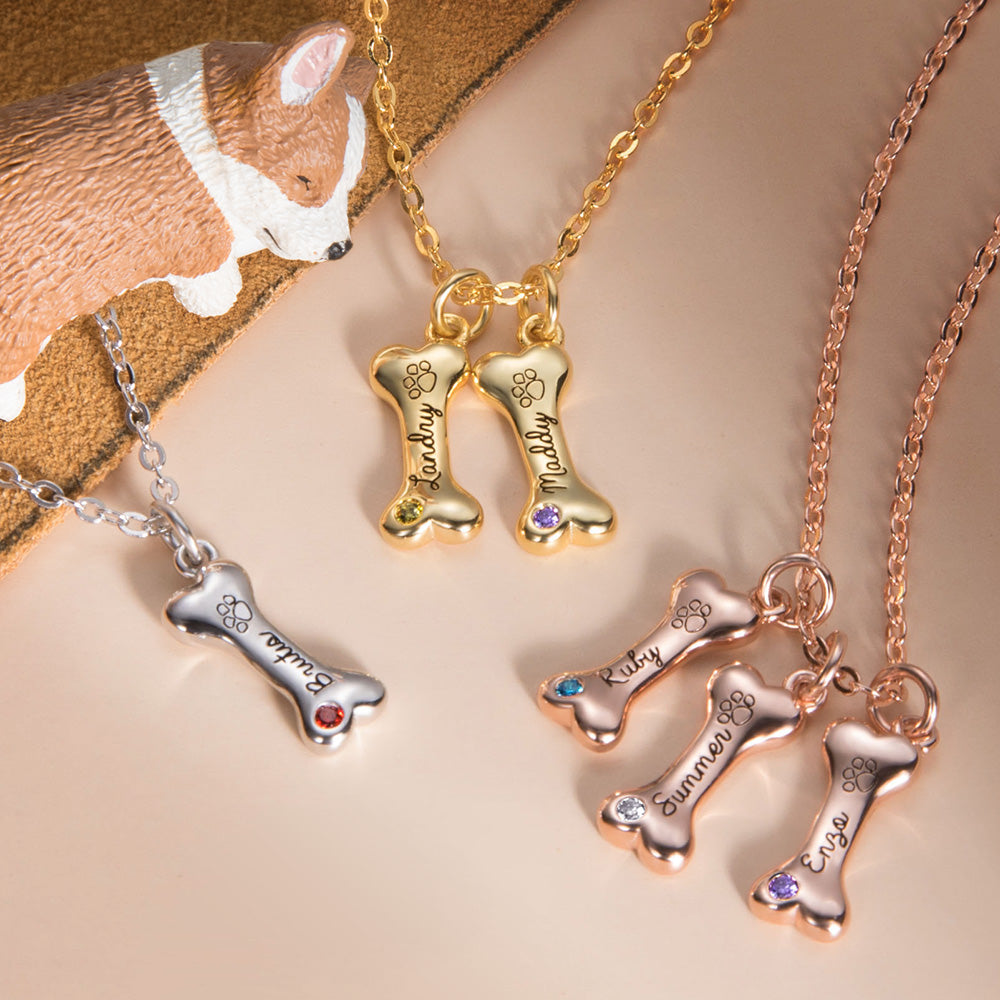 Personalised Dog Bones Necklace