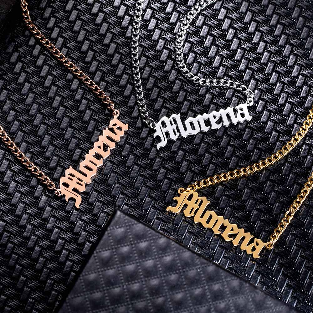 Personalised Name Necklace on a Cuban Chain – Custom Jewellery