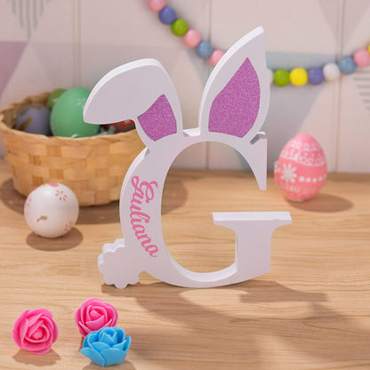 Personalised Floral Easter Bunny Letter