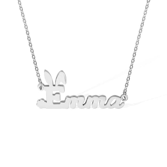 Personalised Easter Bunny Name Necklace