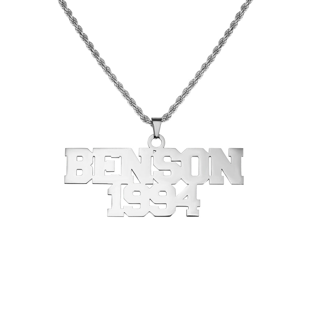 Personalised Large Hip Hop Name Necklace for Men