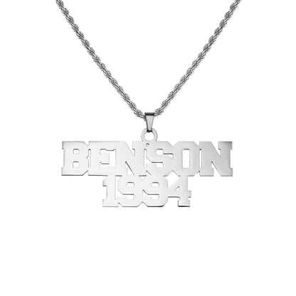 Personalised Large Hip Hop Name Necklace for Men