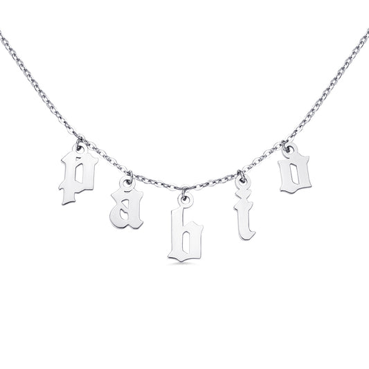 Personalised Old English Initials Necklace