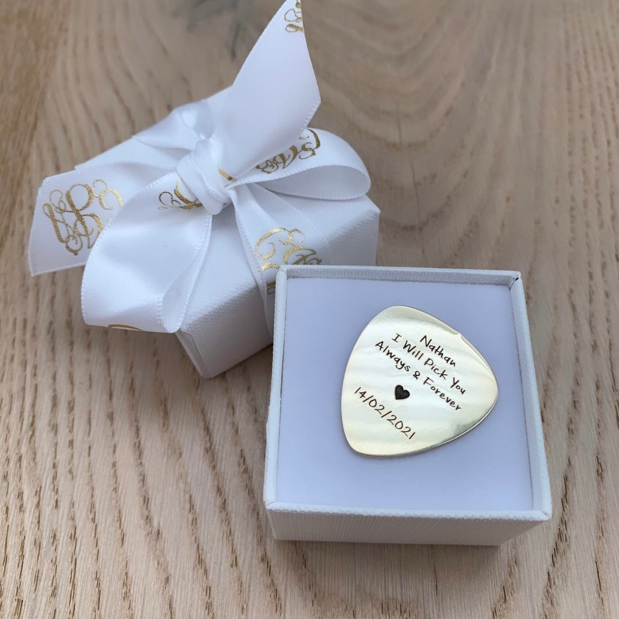 18K Gold Plated Personalised Guitar Pick