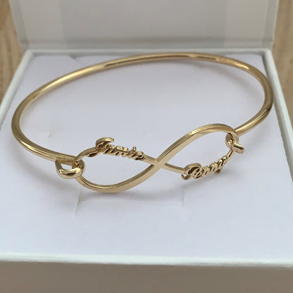 Personalised Infinity Names Bangle