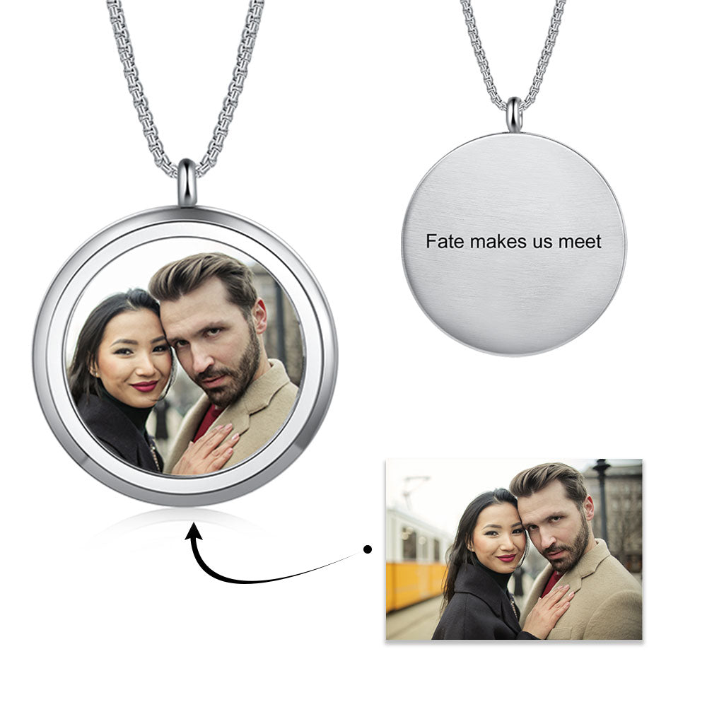 Stainless Steel Personalised Photo Necklace