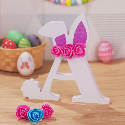 Personalised Floral Easter Bunny Letter