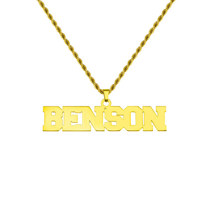 Personalised Large Hip Hop Name Necklace for Men