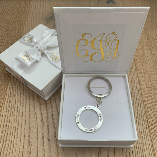 Personalised Round Engraved Keyring