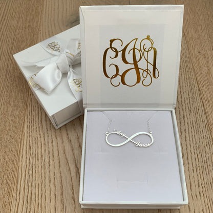 Infinity Two Names Personalised Necklace