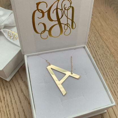 Extra Large Initial Personalised Necklace