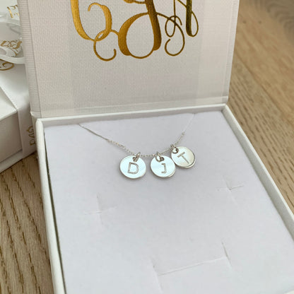 2+ Initials Disc Personalised Necklace