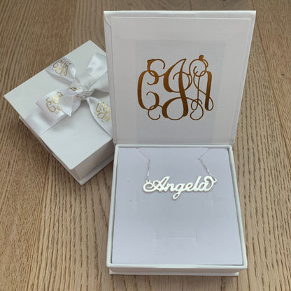 Double Thickness Personalised Carrie Style Name Necklace