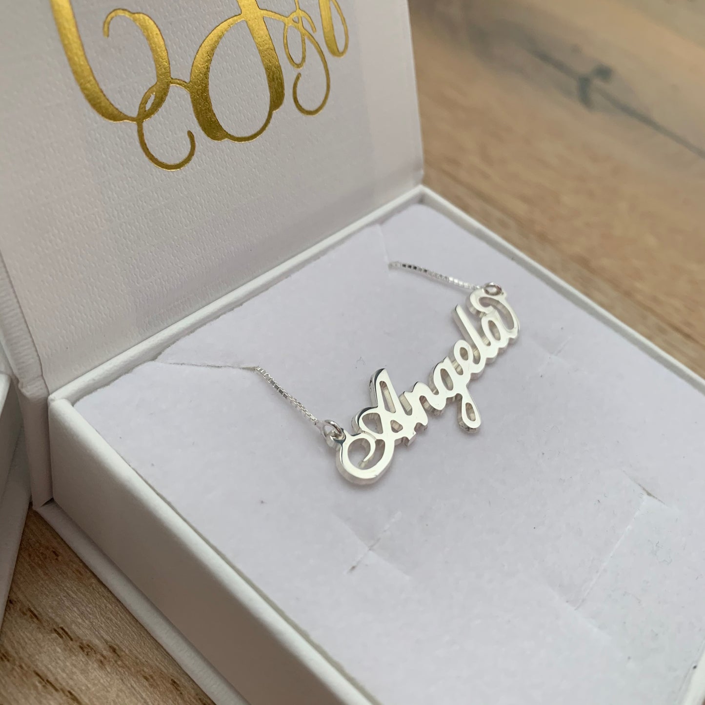 Double Thickness Personalised Carrie Style Name Necklace