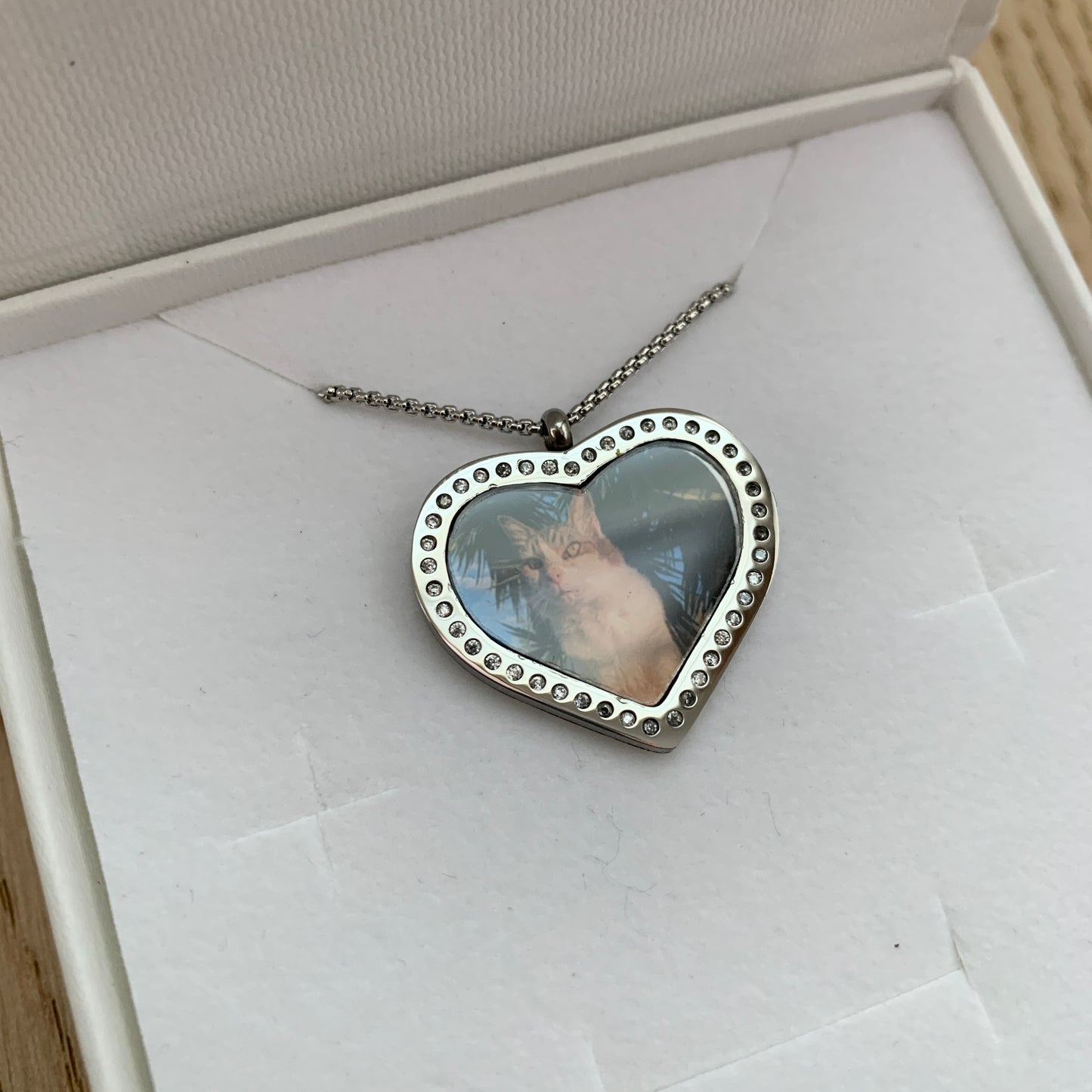 Stainless Steel Personalised Photo Heart Necklace